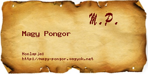 Magy Pongor névjegykártya